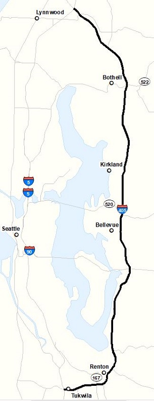 I-405 map image I-405 map image