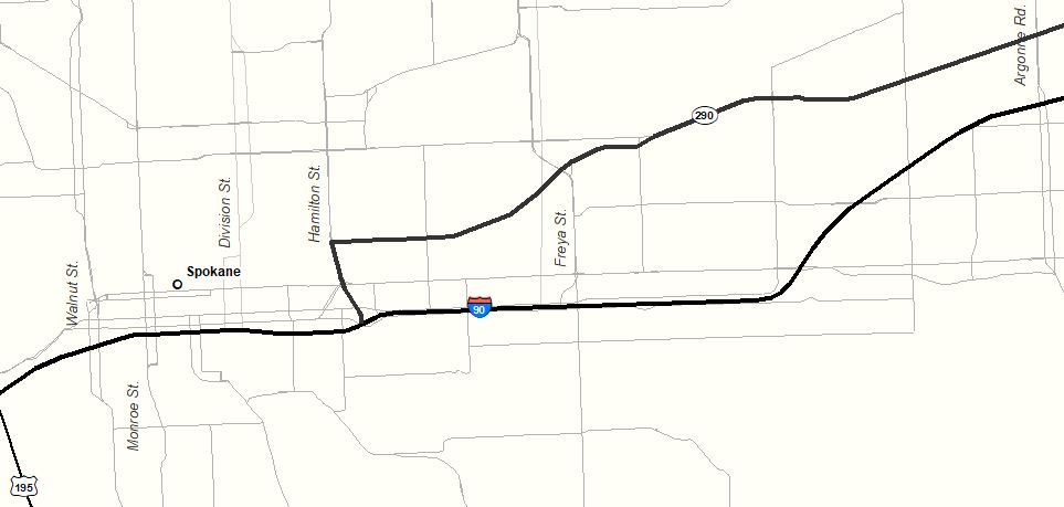Interstate 90 map image Interstate 90 map image