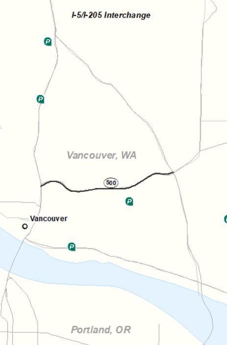 Vancouver Region SR 500 map image Vancouver Region SR 500 map image