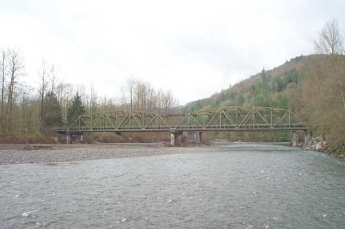East elevation of the North Fork Nooksack River Bridge.