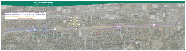 Design renderings for the North Spokane Corridor connection to Interstate 90 project. 
